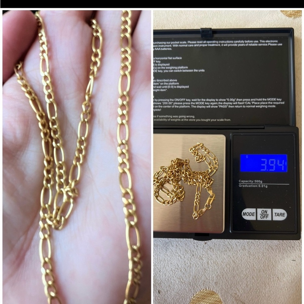 vintage 10K Italy solid gold necklace unisex